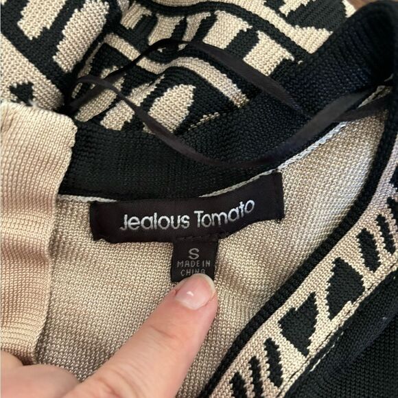 Jealous Tomato black and tan short sleeve dress size S - Picture 2 of 10